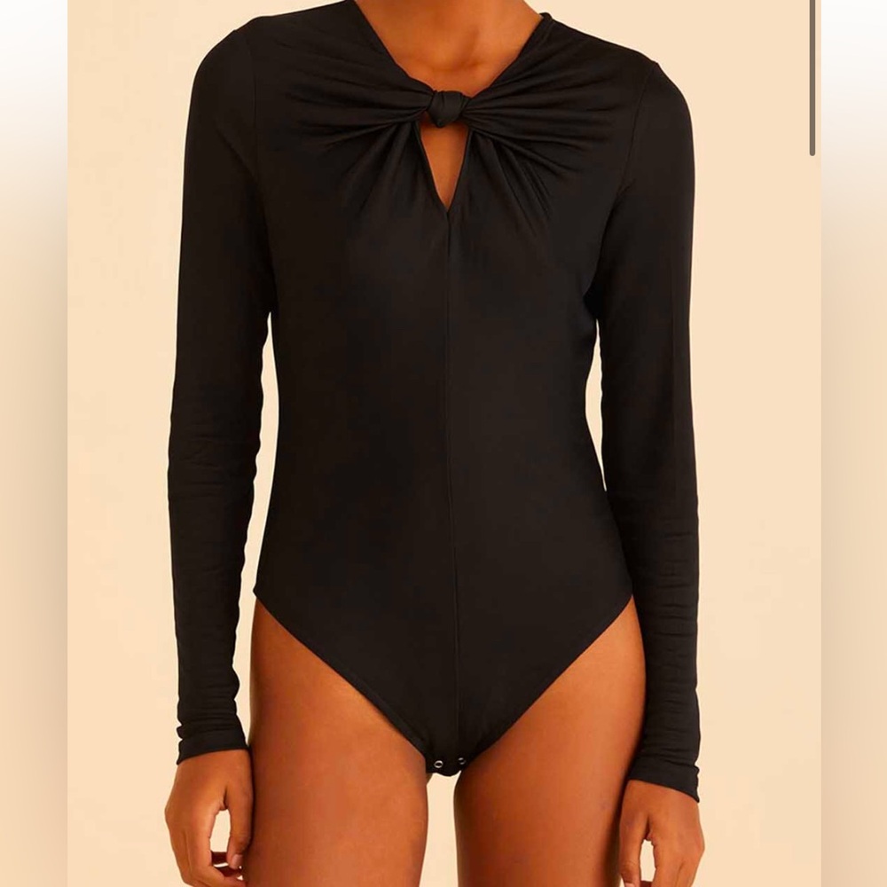 NWT Farm Rio Black Long Sleeve Bodysuit